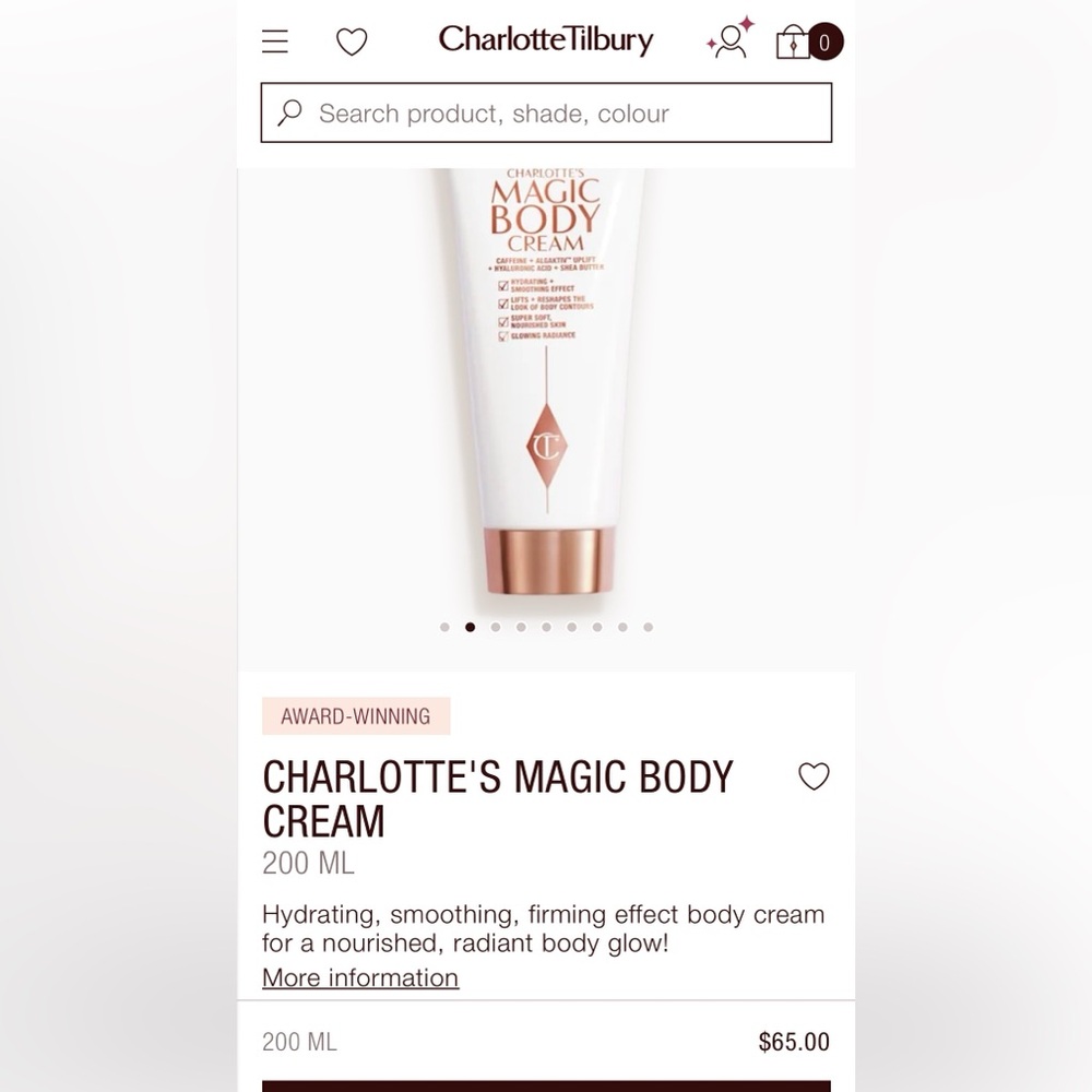 Charlotte Tilbury Magic Body Cream